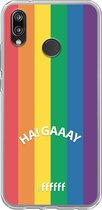 6F hoesje - geschikt voor Huawei P20 Lite (2018) -  Transparant TPU Case - #LGBT - Ha! Gaaay #ffffff