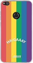 6F hoesje - geschikt voor Huawei P8 Lite (2017) -  Transparant TPU Case - #LGBT - Ha! Gaaay #ffffff