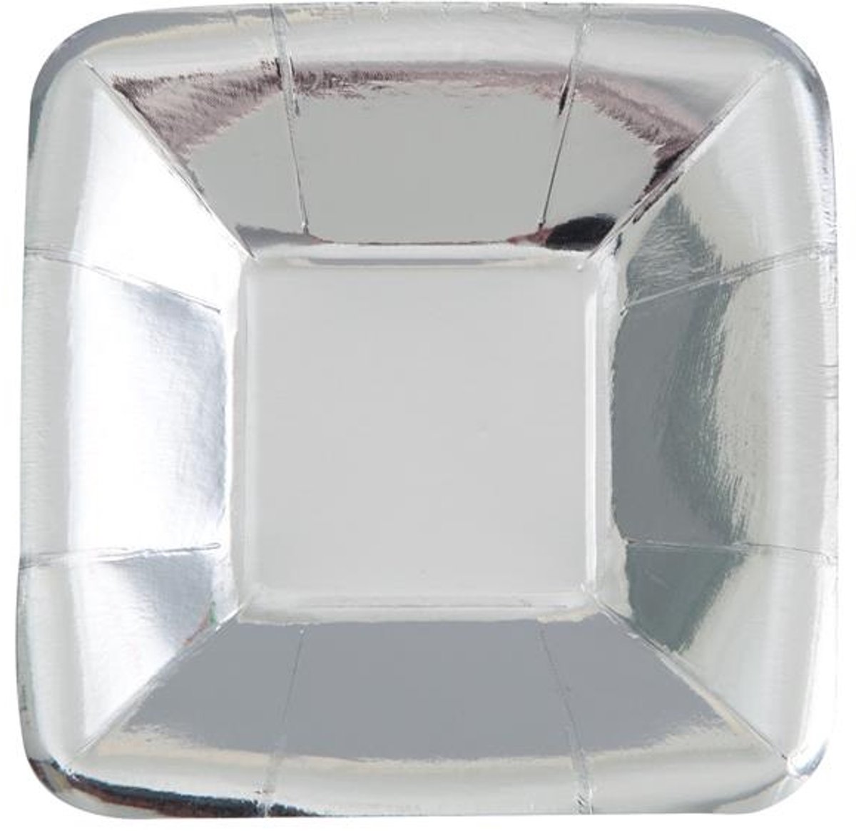 Haza Original Borden Vierkant 13 X 13 Cm Papier Zilver 8 Stuks