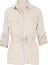 Cassis - Female - Soepele blouse  - Beige
