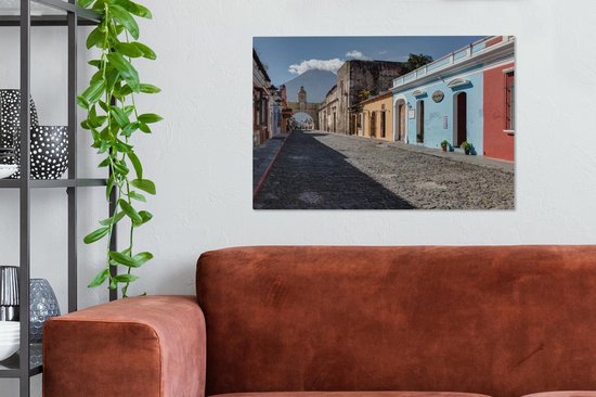 Les rues colorées de Guatemala City en Amérique Toile 90x60 cm - Tirage photo sur toile (Décoration murale salon / chambre)