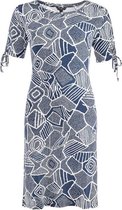 NED Jurk Marel Dress Ss Blue Abstract 308 Blue Dames Maat - 46