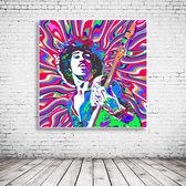 Pop Art Phil Lynott Canvas - 90 x 90 cm - Canvasprint - Op dennenhouten kader - Geprint Schilderij - Popart Wanddecoratie