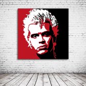 Pop Art Billy Idol Acrylglas - 100 x 100 cm op Acrylaat glas + Inox Spacers / RVS afstandhouders - Popart Wanddecoratie
