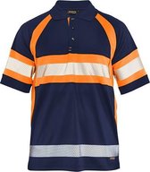 Blaklader UV-Poloshirt High Vis Klasse 1 3338-1051 - Marineblauw/Oranje - XXL