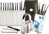 25x Professionele Lock Pick Loper Set Training Kit met Trainingslot en Credit Card Set