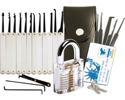25x Professionele Lock Pick Loper Set Training Kit met Trainingslot en Credit Card Set