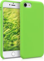kwmobile telefoonhoesje geschikt voor Apple iPhone SE (2022) / iPhone SE (2020) / iPhone 8 / iPhone 7 - Hoesje met siliconen coating - Smartphone case in groen