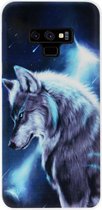 - ADEL Siliconen Back Cover Softcase Hoesje Geschikt voor Samsung Galaxy Note 9 - Wolf