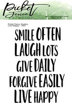 Live Happy Clear Stamps (S-153)