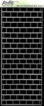Slimline English Brick Wall 4x10 Inch Stencils (SC-239)
