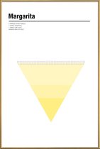 JUNIQE - Poster met kunststof lijst Margarita - minimalistisch -13x18