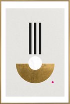 JUNIQE - Poster met kunststof lijst Geometry 03 -20x30 /Grijs