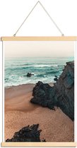 JUNIQE - Posterhanger Antlantic Ocean Coast -20x30 /Bruin