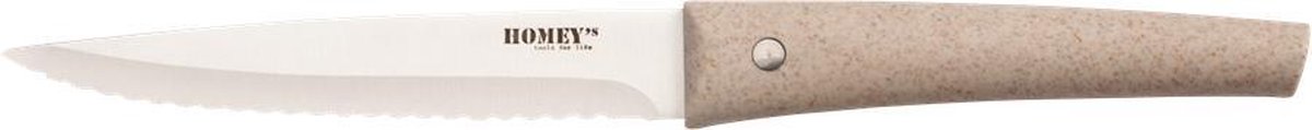 Homey's VITT universeel keukenmes - 13cm - RVS/tarwegras - doos