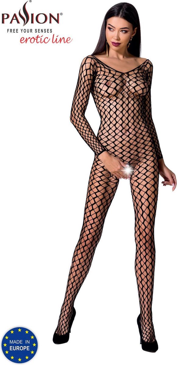 PASSION WOMAN BODYSTOCKINGS | Passion Woman Bs068 Bodystocking - Black One Size