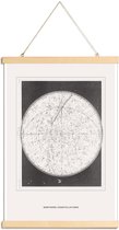 JUNIQE - Posterhanger Northern Constellations -20x30 /Grijs & Ivoor