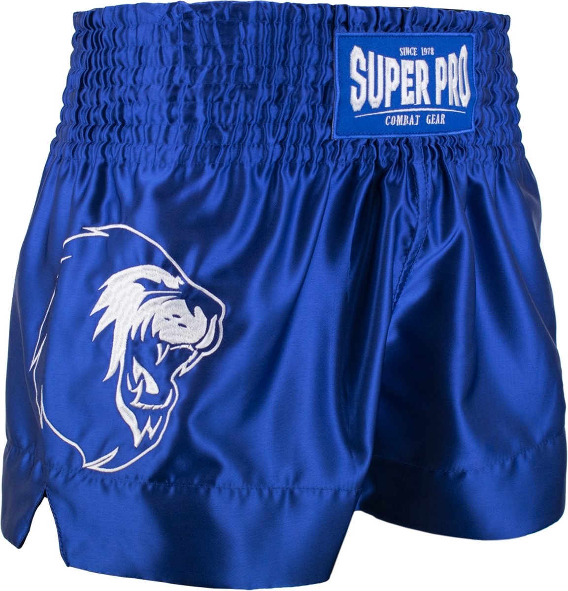 Super Pro Combat Gear Thai en Kickboksshort Hero Blauw/Wit Extra Small