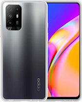 OPPO A94 Hoesje (5G versie) Siliconen Case Transparant Cover - OPPO A94 5G Hoesje Cover Hoes Siliconen - Transparant