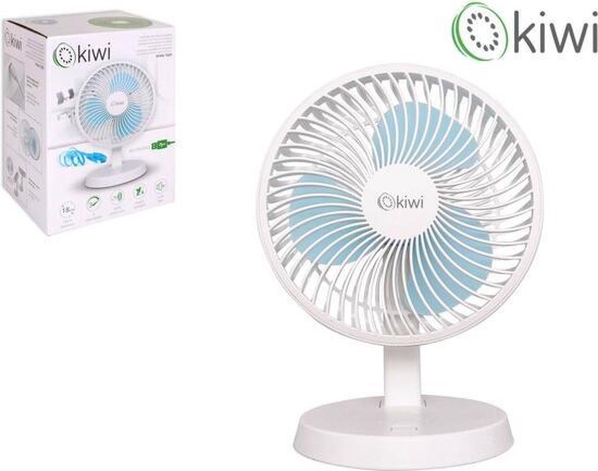 Tafelventilator Kiwi Herlaadbaar (Ø 18 cm)