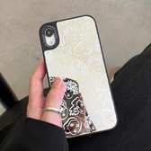 Mirror Series Abstract artistiek portret beschermhoes voor iPhone XS Max (wit)