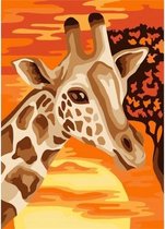 Schilderen op Nummer Giraf 16,5 x 13 cm