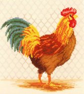 Rooster in Henhouse - borduurpakket met telpatroon Vervaco 75131