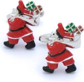 Manchetknopen - Kerstman met Zak Cadeautjes