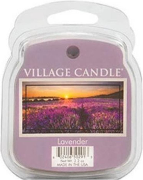 Village Candle Geurwax - Lavender 3 x 8 x 10,5 cm Lila