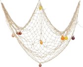 Decoratief Visnet - Net Shell - Transparent/warm - Kunststof - Wit