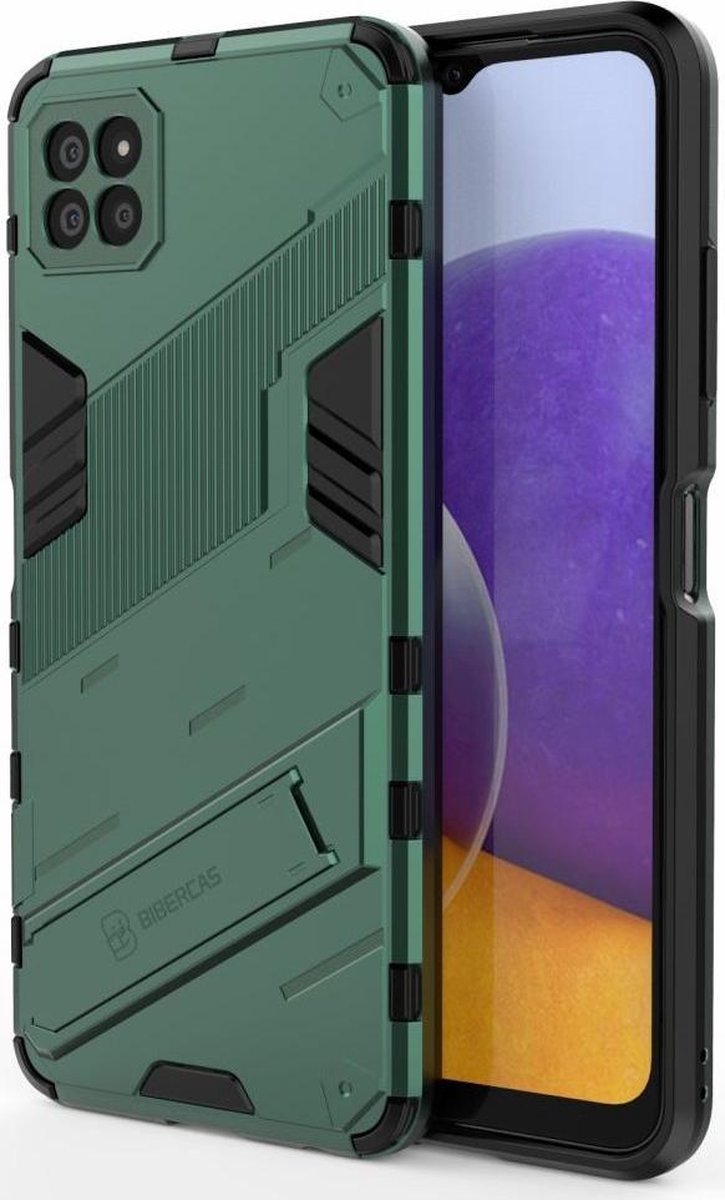 Hybride Hoesje met Kickstand Groen Geschikt voor Samsung Galaxy A22 5G