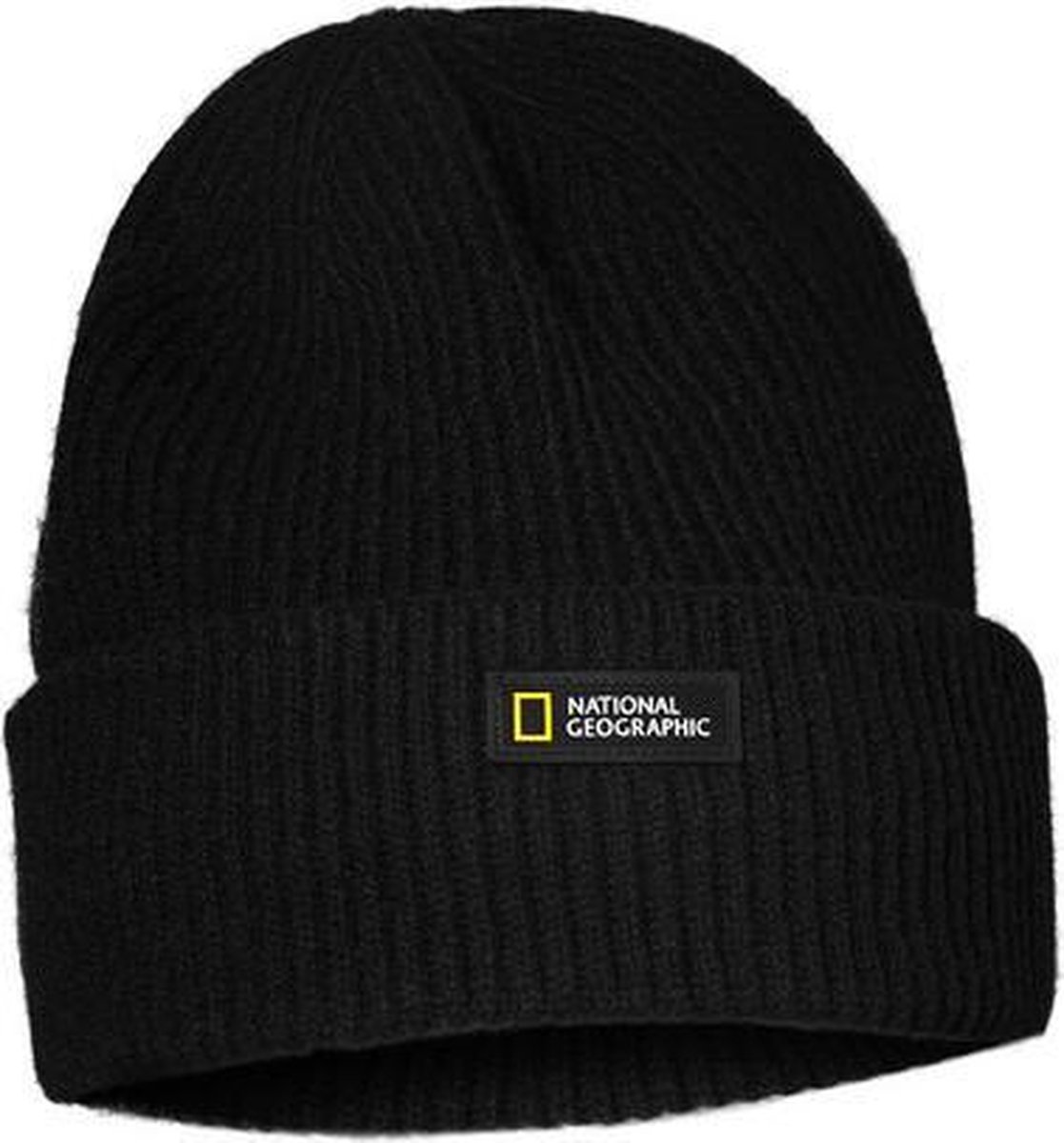 National Geographic Basic Beanie Zwart - Muts Voor Heren - One Size