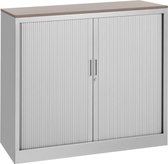 ABC Kantoormeubelen roldeurkast 105x120x43cm bladkleur havanna framekleur licht grijs (ral 7035)