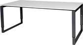 Verstelbaar Bureau - Domino Plus 180x90 wit - zwart frame