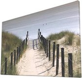 Aluminium Schilderij Strand wandeling