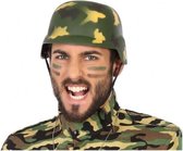 2x stuks soldaten leger verkleed helm camouflage voor volwassenen