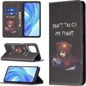 Voor Xiaomi Mi 11 Lite Gekleurd Tekenpatroon Onzichtbare Magnetische Horizontale Flip PU Lederen Case met Houder & Kaartsleuven & Portemonnee (Beer)