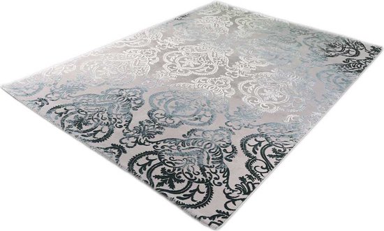 Vintage Vloerkleed Thema 23014-953 Grijs-Blauw-80 x 150 cm