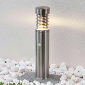 Lindby - buitenlamp - 1licht - roestvrij staal, polycarbonaat - H: 50 cm - E14 - roestvrij staal, helder