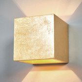 Lindby - wandlamp - 1licht - gips, metaal - H: 11.5 cm - G9 - goud