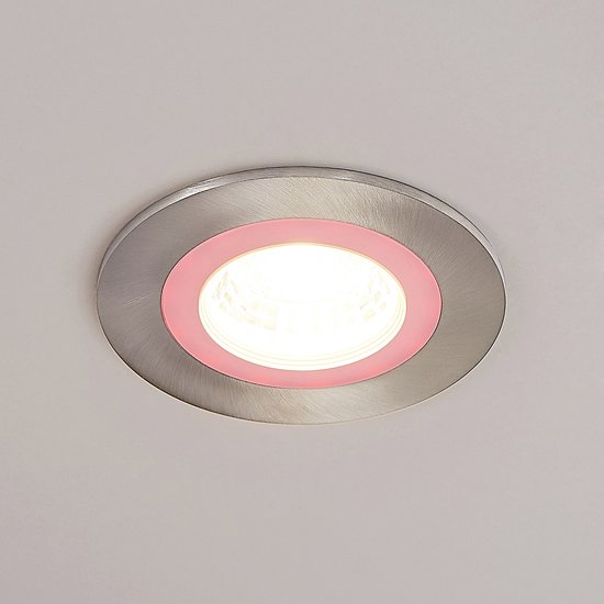 Lindby - LED downlight - RGB  - 2 lichts - aluminium - nikkel - Inclusief lichtbronnen