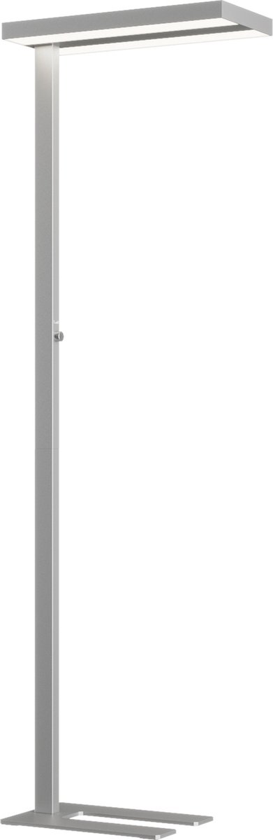 Arcchio - vloerlamp- met dimmer - 2 lichts - aluminium, kunststof - H: 196 cm - zilver - Inclusief lichtbronnen
