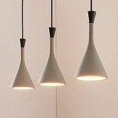 Lindby - hanglamp - 3 lichts - polyresine - H: 26 cm - E14 - beton grijs