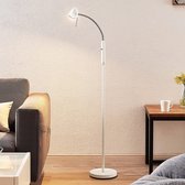 Lindby - LED vloerlamp- met dimmer - 1licht - ijzer - H: 142 cm - GU10 - wit - Inclusief lichtbron
