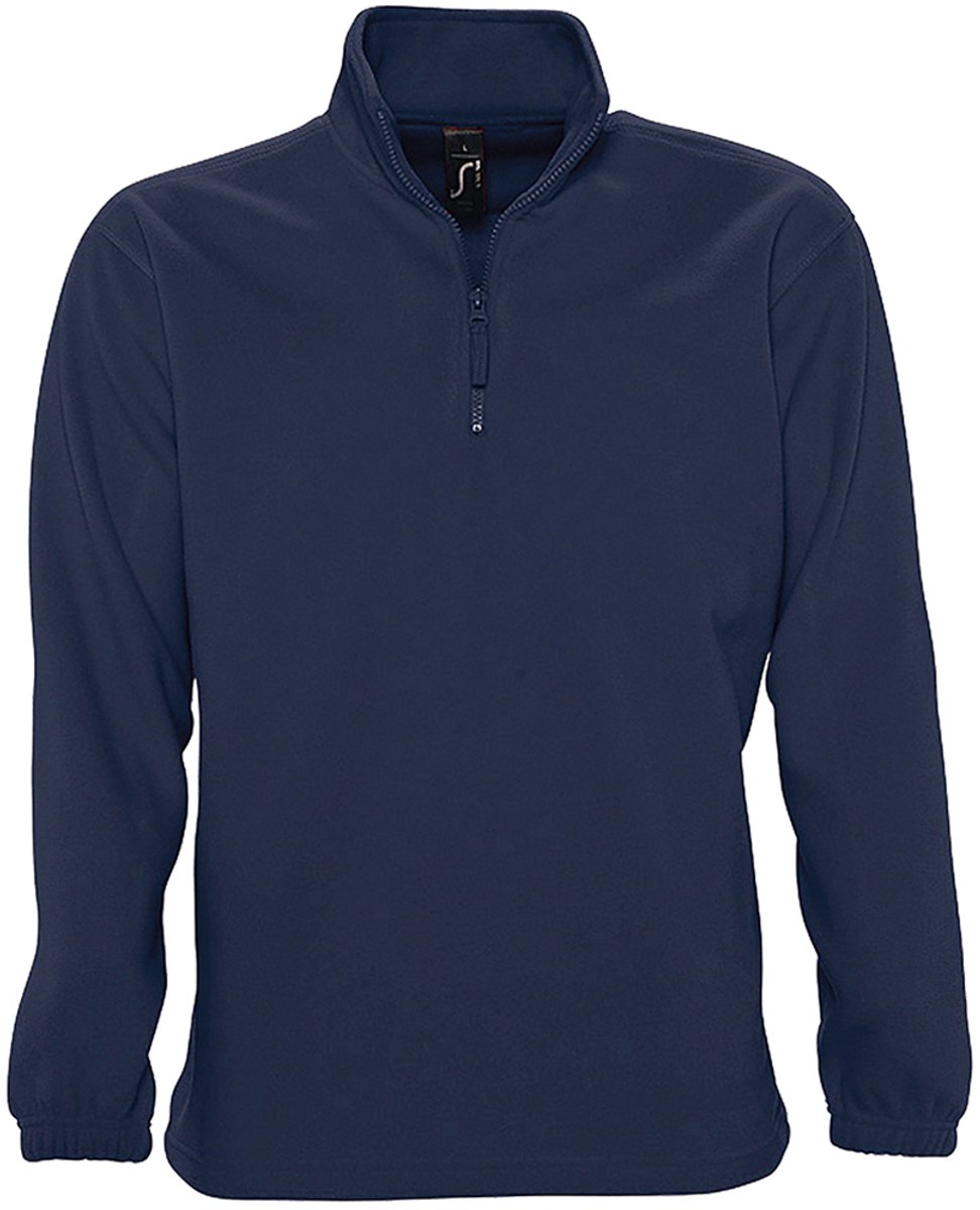 SOLS Ness Unisex Zip Neck Anti-Pill Fleece Top Marine Blauw
