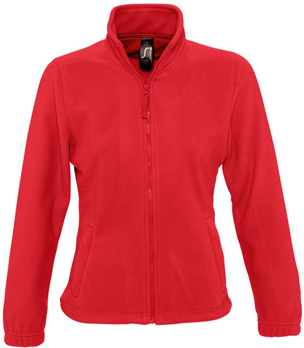 SOLS Dames/dames North Full Zip Fleece Jacket Rood