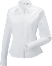 Russell Collectie Dames/Dames Lange Mouw Klassiek Twill Shirt (Wit)