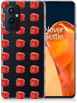 GSM Hoesje OnePlus 9 Smartphonehoesje Transparant Paprika Red