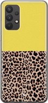 Samsung A32 4G hoesje siliconen - Luipaard geel | Samsung Galaxy A32 4G case | geel | TPU backcover transparant