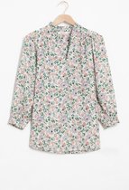 Sissy-Boy - Ecru blouse met all over bloemenprint en lurex